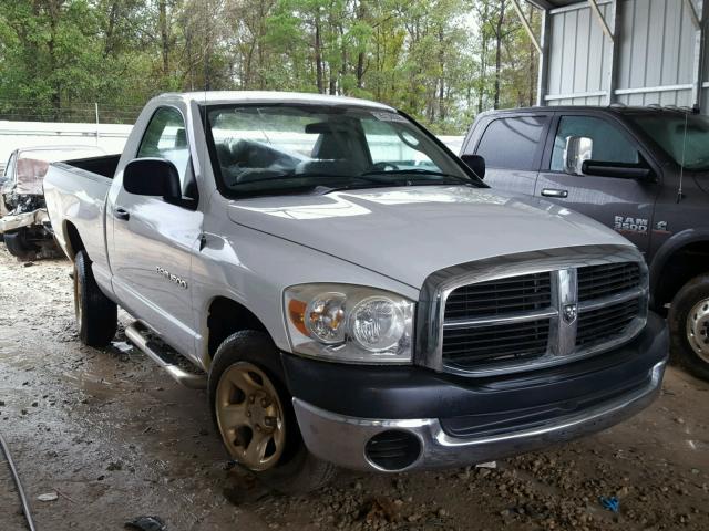 1D7HA16KX7J500451 - 2007 DODGE RAM 1500 S WHITE photo 1