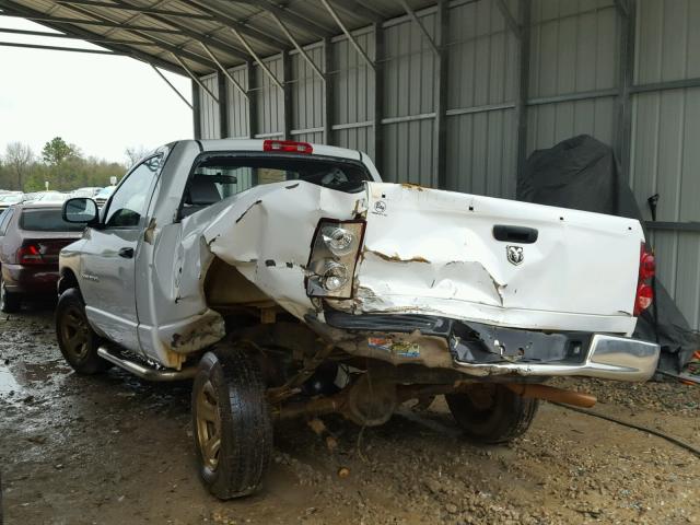 1D7HA16KX7J500451 - 2007 DODGE RAM 1500 S WHITE photo 3