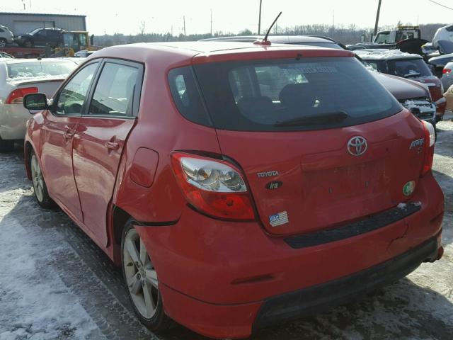 2T1KE40E29C006222 - 2009 TOYOTA COROLLA MA RED photo 3