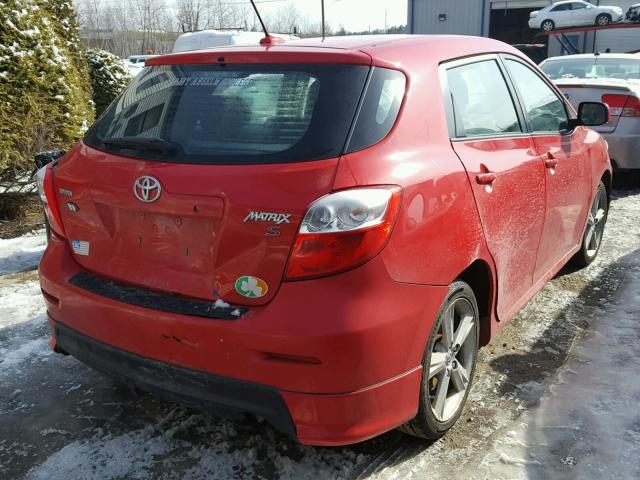 2T1KE40E29C006222 - 2009 TOYOTA COROLLA MA RED photo 4