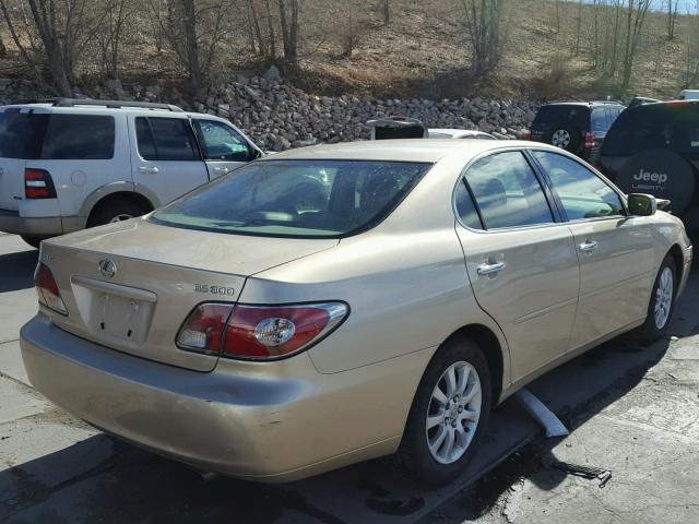 JTHBF30G220074463 - 2002 LEXUS ES 300 GOLD photo 4