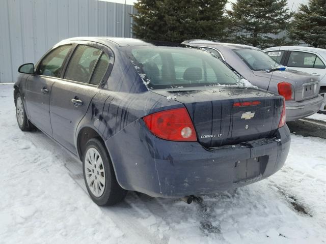 1G1AT58H297290306 - 2009 CHEVROLET COBALT LT BLUE photo 3