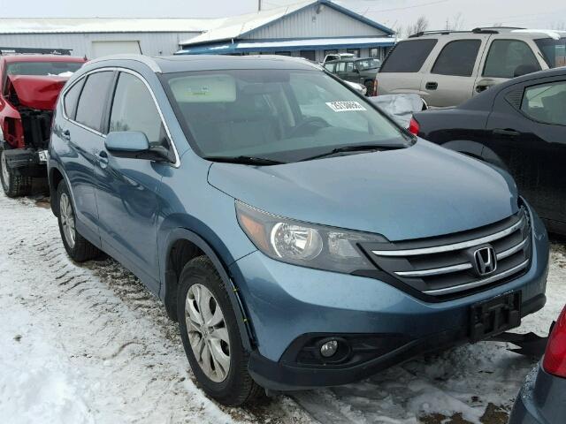 5J6RM4H76DL062442 - 2013 HONDA CR-V EXL BLUE photo 1