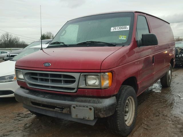 1FTNE24251HB39302 - 2001 FORD ECONOLINE BURGUNDY photo 2