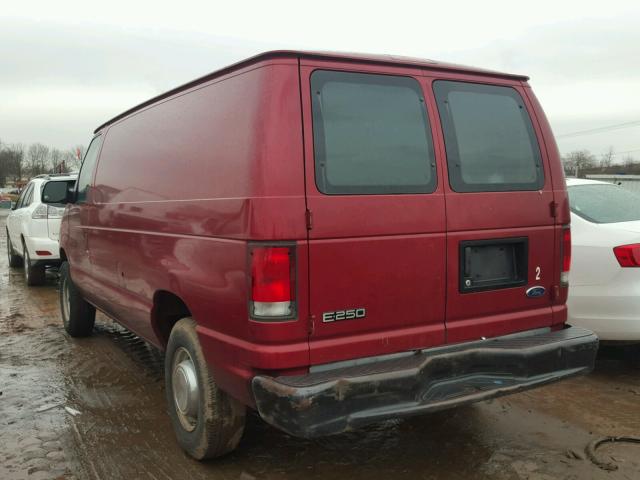 1FTNE24251HB39302 - 2001 FORD ECONOLINE BURGUNDY photo 3