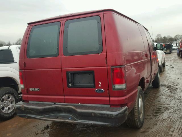 1FTNE24251HB39302 - 2001 FORD ECONOLINE BURGUNDY photo 4