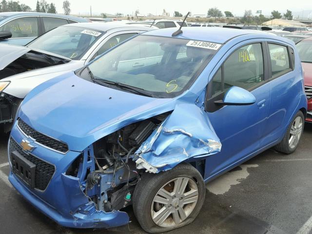 KL8CD6S94EC409360 - 2014 CHEVROLET SPARK 1LT BLUE photo 2