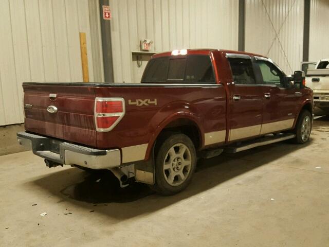 1FTFW1ET6EKD96402 - 2014 FORD F150 SUPER RED photo 4