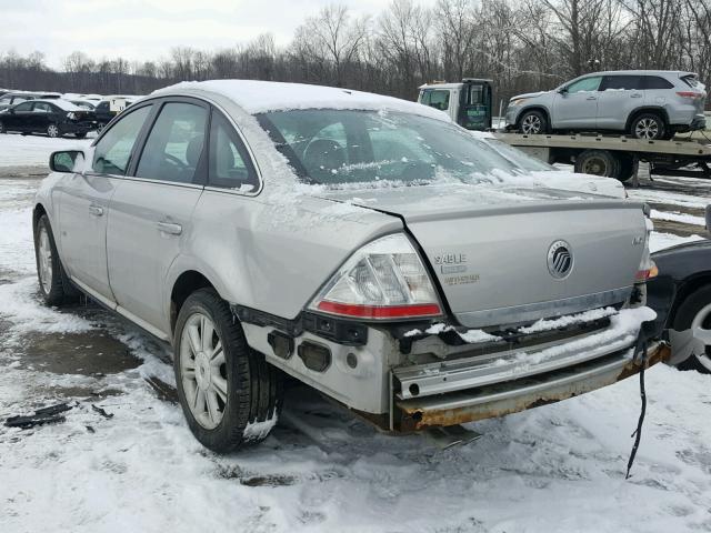 1MEHM43W08G619262 - 2008 MERCURY SABLE PREM SILVER photo 3