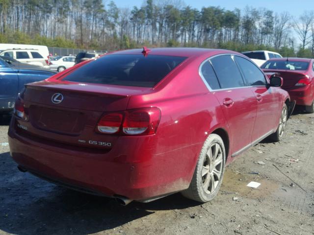 JTHCE96S570010205 - 2007 LEXUS GS 350 RED photo 3