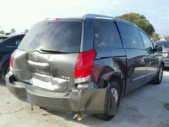 5N1BV28U17N126910 - 2007 NISSAN QUEST S GRAY photo 4