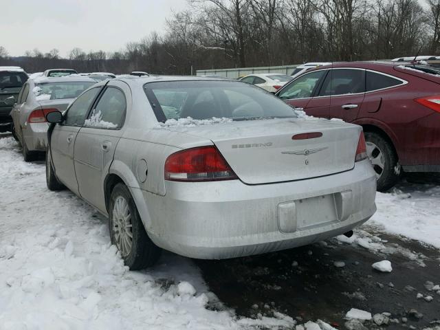 1C3EL46X74N370819 - 2004 CHRYSLER SEBRING LX SILVER photo 3