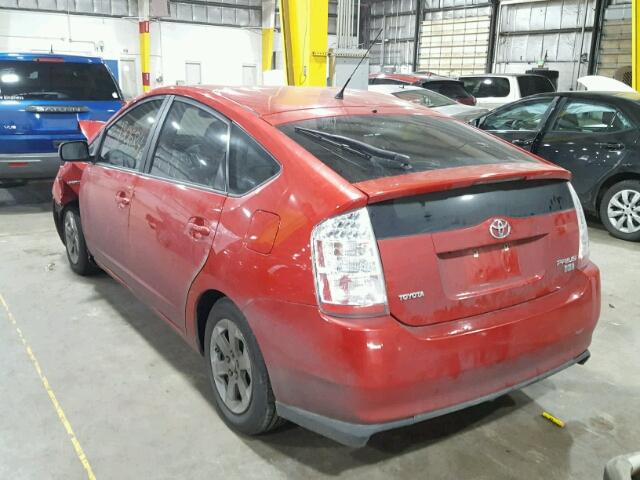 JTDKB20U677636280 - 2007 TOYOTA PRIUS RED photo 3