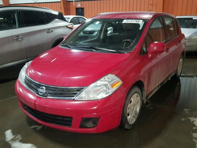 3N1BC1CP5AL391104 - 2010 NISSAN VERSA S RED photo 2