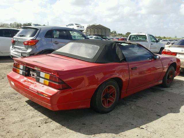 1G1FP33E8LL134829 - 1990 CHEVROLET CAMARO RS RED photo 4