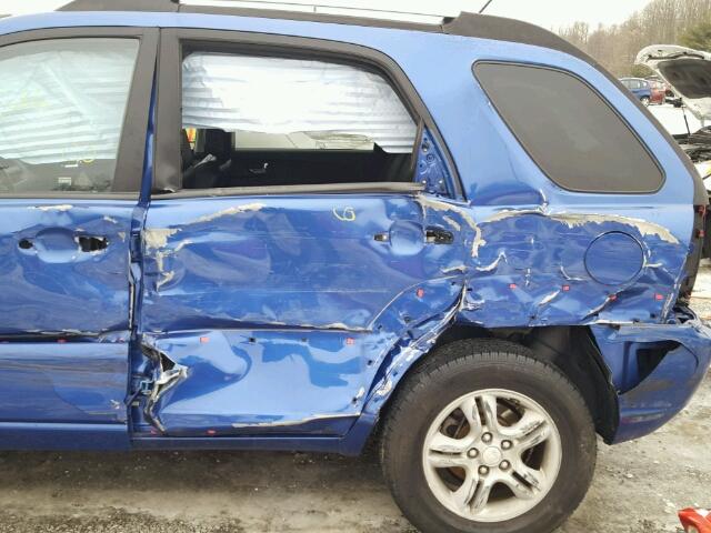 KNDJE723377450877 - 2007 KIA SPORTAGE E BLUE photo 10