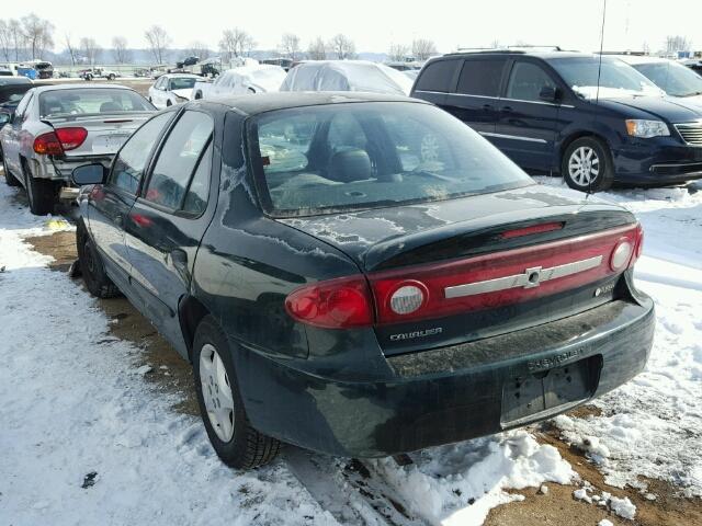 1G1JC52F337223096 - 2003 CHEVROLET CAVALIER GREEN photo 3