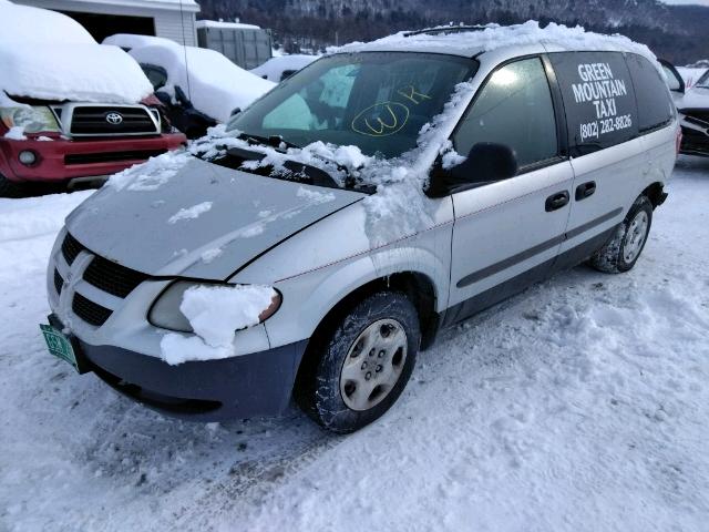 1B4GP25362B712302 - 2002 DODGE CARAVAN SE SILVER photo 2