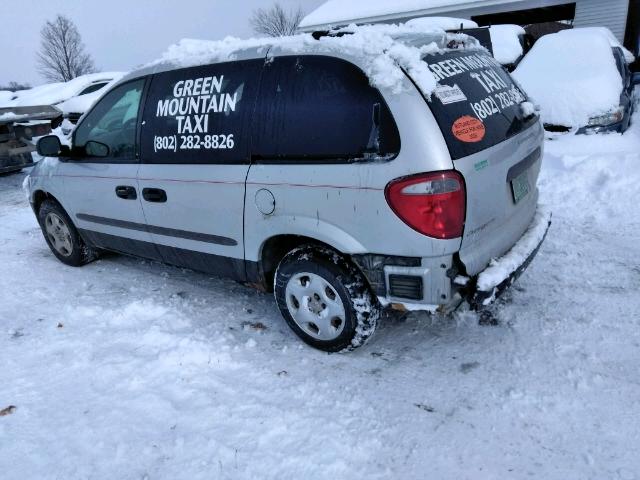 1B4GP25362B712302 - 2002 DODGE CARAVAN SE SILVER photo 3