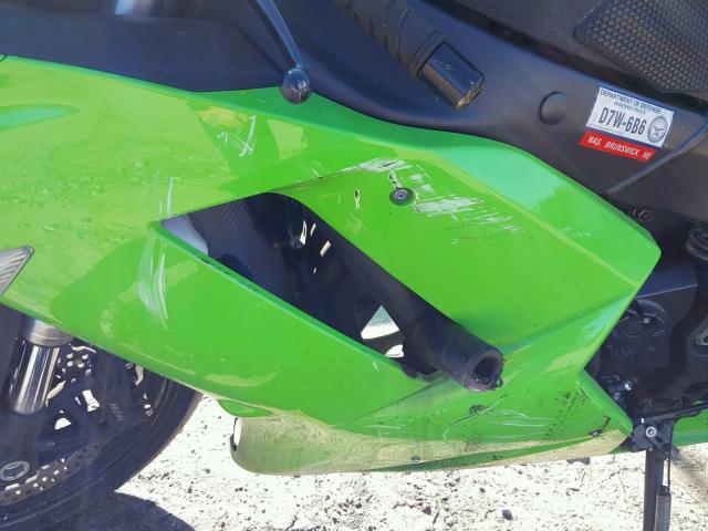 JKAZX4P147A024194 - 2007 KAWASAKI ZX600 P GREEN photo 9