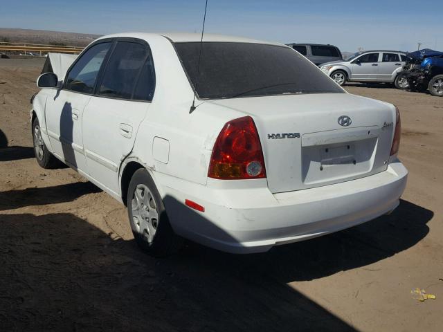 KMHCG45C83U456033 - 2003 HYUNDAI ACCENT GL WHITE photo 3