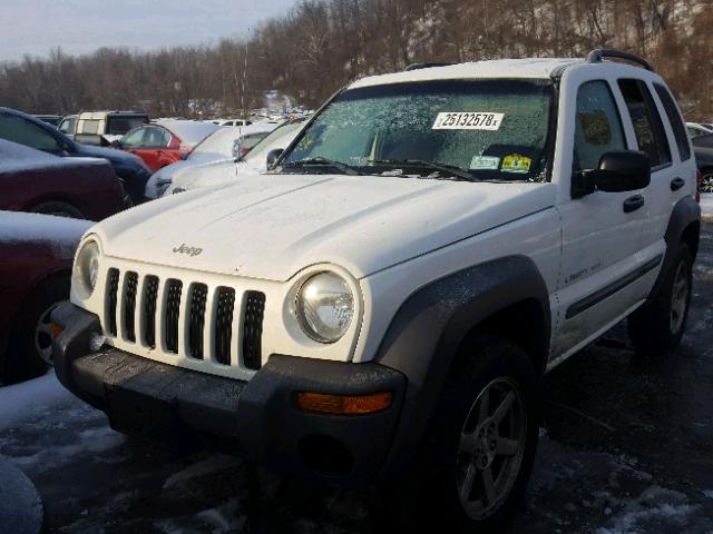 1J4GL48K73W569474 - 2003 JEEP LIBERTY SP WHITE photo 2