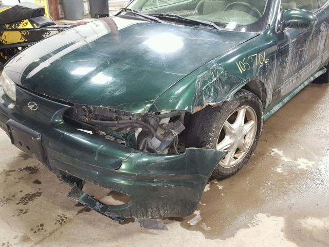 1G3NL12E01C263553 - 2001 OLDSMOBILE ALERO GL GREEN photo 9