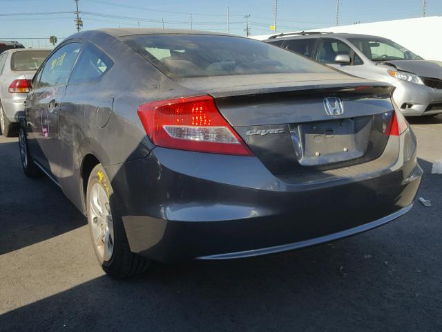 2HGFG3B58DH525620 - 2013 HONDA CIVIC LX GRAY photo 3