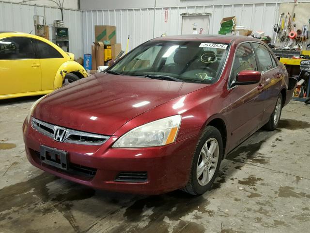 1HGCM56836A141046 - 2006 HONDA ACCORD EX BURGUNDY photo 2