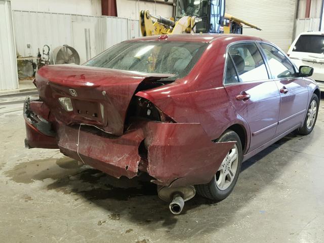 1HGCM56836A141046 - 2006 HONDA ACCORD EX BURGUNDY photo 4