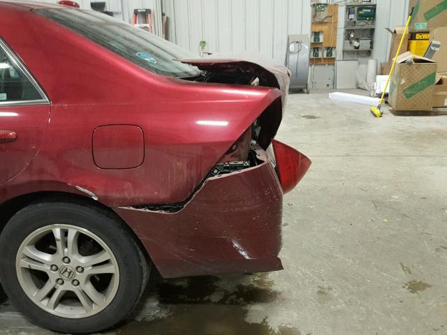 1HGCM56836A141046 - 2006 HONDA ACCORD EX BURGUNDY photo 9