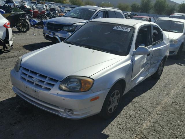 KMHCG35C53U277538 - 2003 HYUNDAI ACCENT GL SILVER photo 2