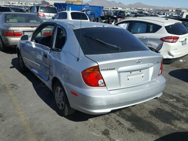 KMHCG35C53U277538 - 2003 HYUNDAI ACCENT GL SILVER photo 3