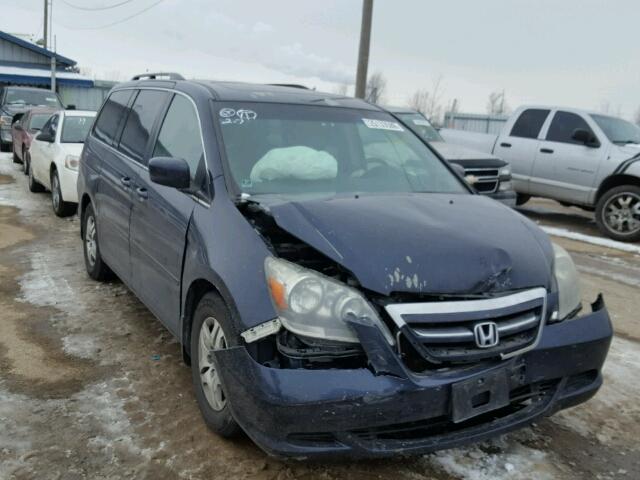 5FNRL38726B111192 - 2006 HONDA ODYSSEY EX BLUE photo 1