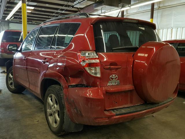 JTMDK4DV3B5104576 - 2011 TOYOTA RAV4 LIMIT RED photo 3