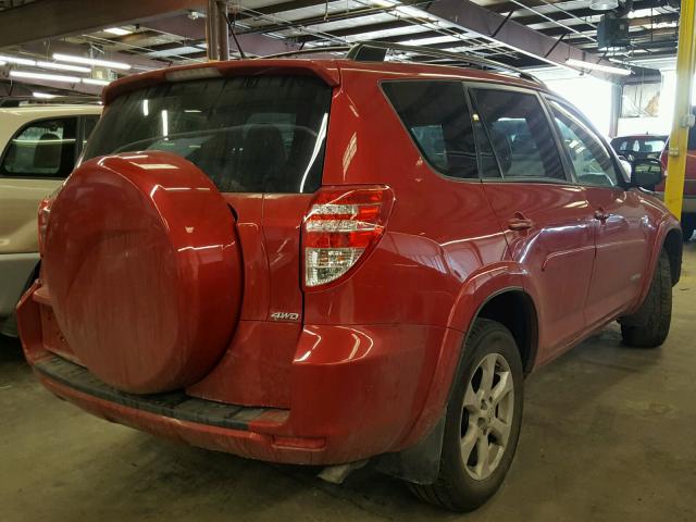 JTMDK4DV3B5104576 - 2011 TOYOTA RAV4 LIMIT RED photo 4