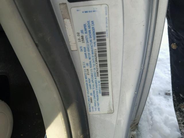 3VWCK21CX3M425011 - 2003 VOLKSWAGEN NEW BEETLE 灰色 照片 10