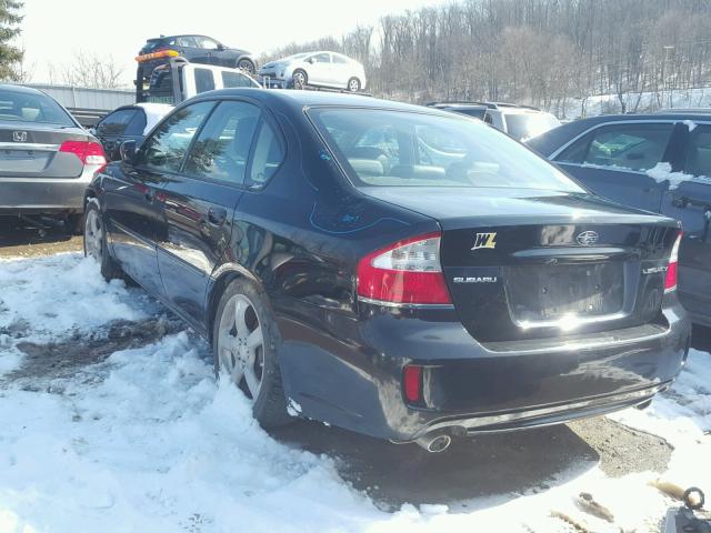 4S3BL626687203899 - 2008 SUBARU LEGACY 2.5 BLACK photo 3