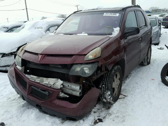 3G7DA03E72S590519 - 2002 PONTIAC AZTEK MAROON photo 2