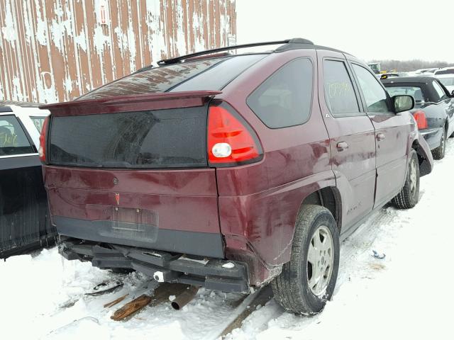 3G7DA03E72S590519 - 2002 PONTIAC AZTEK MAROON photo 4