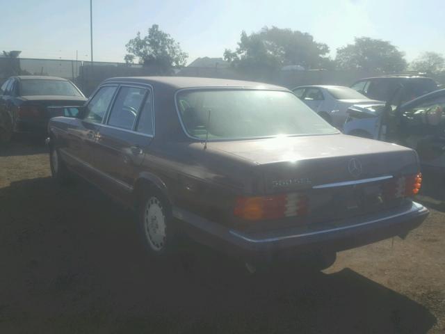 WDBCA39E1MA574017 - 1991 MERCEDES-BENZ 560 SEL BURGUNDY photo 3