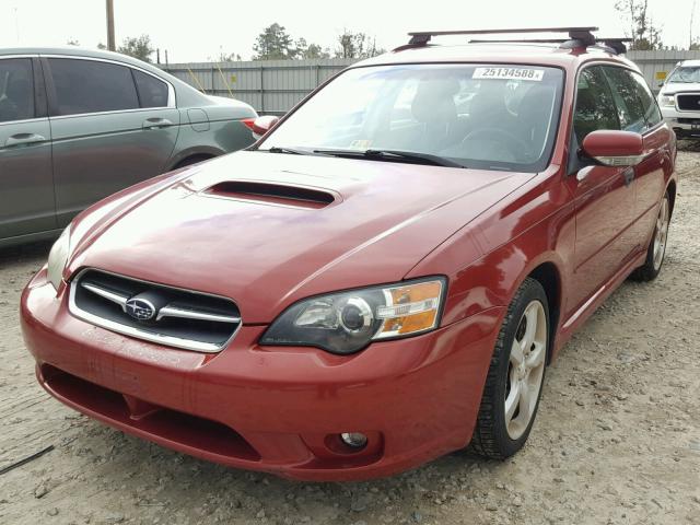 4S3BP686856336984 - 2005 SUBARU LEGACY GT RED photo 2