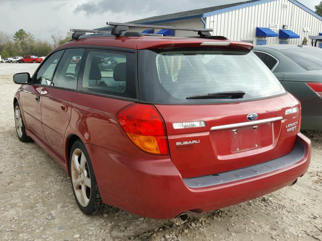 4S3BP686856336984 - 2005 SUBARU LEGACY GT RED photo 3