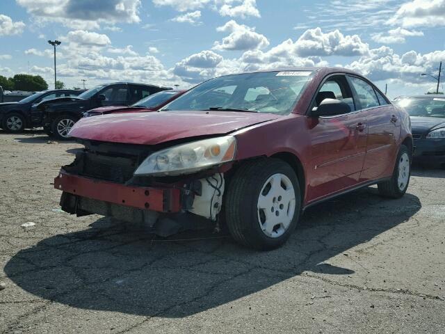 1G2ZF58B774250514 - 2007 PONTIAC G6 VALUE L MAROON photo 2