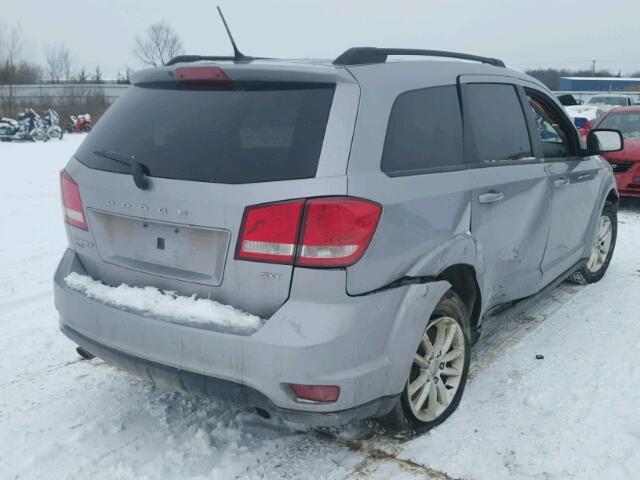 3C4PDDBGXFT593415 - 2015 DODGE JOURNEY SX SILVER photo 4