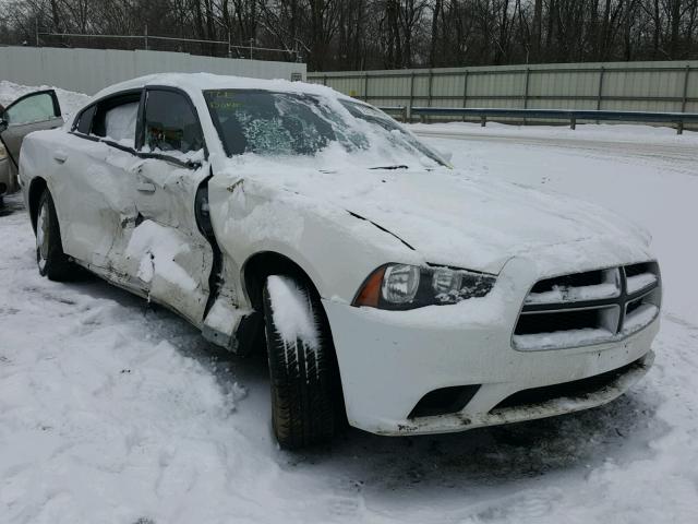 2B3CL3CG7BH606247 - 2011 DODGE CHARGER WHITE photo 1