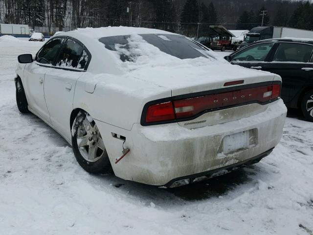 2B3CL3CG7BH606247 - 2011 DODGE CHARGER WHITE photo 3