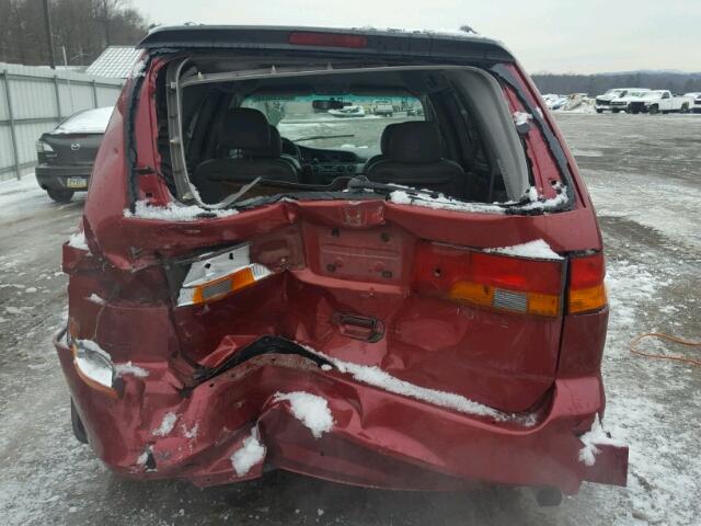 2HKRL18932H573309 - 2002 HONDA ODYSSEY EX RED photo 9