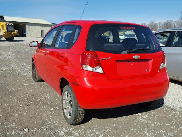 KL1TD66668B242606 - 2008 CHEVROLET AVEO BASE RED photo 3