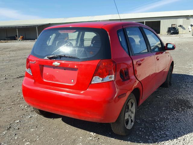 KL1TD66668B242606 - 2008 CHEVROLET AVEO BASE RED photo 4